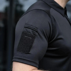 Чоловічі футболки поло з коротким рукавом для військових тактичні Чорний XL - зображення 6