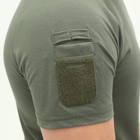 Чоловічі футболки з коротким рукавом для військових з липучками на рукавах Оливковий XXL - зображення 4