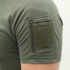 Мужская тактическая футболка с коротким рукавом для военных с липучками на рукавах Оливковый M - изображение 3