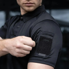 Мужская футболка поло с коротким рукавом для военных тактическая Черный M - изображение 4