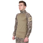 Мужская тактическая рубашка с длинным рукавом военная для армии ВСУ Хаки камуфляж L - изображение 3