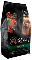 Сухой корм для собак малых пород Savory со свежим мясом ягненка