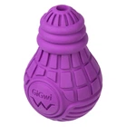 Іграшка для собак гумова GiGwi Bulb Rubber Гігві Лампочка з отвором для ласощів, розмір L, 13 см, фіолетова (4823089352961)