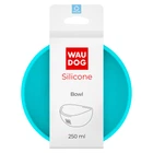 Миска WAUDOG Silicone, 250 мл, голубая