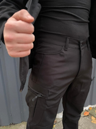 Тактичні теплі штани Softshell Чорний L (Kali) - зображення 3