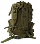 Большой двулямочный туристический рюкзак с дополнительными сумками подсумками органайзерами полевой Тactic 50-60л полиэстер водоотталкивающий зеленый (Kali) - изображение 2