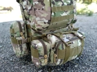 Великий рюкзак Мультикам TacticBag 45-55л з підсумками Камуфляж (Kali) - зображення 8