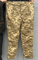 Мужские теплые штаны на зиму утепленные флисовой подкладкой +15°С до -15°С зимние ветрозащитные водоотталкивающие брюки повседневные полевые пиксельные 58 - изображение 10