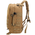 Армейский вместительный рюкзак 45x27x15 см коричневый 50420 - изображение 4
