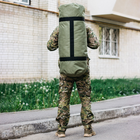 Сумка-баул-рюкзак, баул армейский Оксфорд 100 л тактический баул, олива - зображення 3