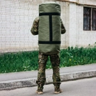 Сумка-баул-рюкзак, баул армейский Оксфорд 120 л тактический баул, олива - зображення 3