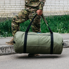 Сумка-баул-рюкзак, баул армейский Оксфорд 120 л тактический баул, олива - зображення 5