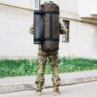 Баул-сумка-військова, баул армійський Оксфорд 100 л тактичний баул, тактичний баул-рюкзак, хакі з кріпленням для каремату та саперної лопати. - зображення 3