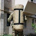 Баул-сумка військова, Оксфорд баул армійський 100 л тактичний баул, тактичний баул-рюкзак, койот - зображення 4