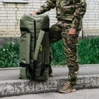 Сумка-баул-рюкзак, баул армейский Оксфорд 120 л тактический баул, олива - зображення 6