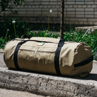 Баул-сумка військова, Оксфорд баул армійський 100 л тактичний баул, тактичний баул-рюкзак, койот - зображення 7