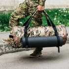 Сумка-баул-рюкзак, армійський баул Cordura 100 л тактичний баул, мультикам з кріпленням для каремату та саперної лопати. - зображення 6