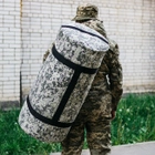 Сумка-баул-рюкзак, баул армейский Оксфорд тактическая на 120 л Пиксель - изображение 5