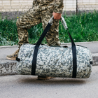 Сумка-баул-рюкзак, баул армійський Оксфорд тактична на 120 л Піксель із клапаном - зображення 5