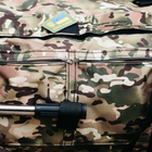 Сумка-баул-рюкзак, армійський баул Cordura 120 л тактичний баул, мультикам з кріпленням для каремату та саперної лопати. - зображення 9