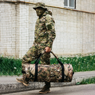 Сумка-баул-рюкзак, армійський баул Cordura 100 л тактичний баул, тактичний баул-рюкзак, мультикам - зображення 6