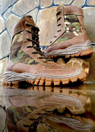 Берцы ботинки тактическая обувь облегченные Лето натуральная гидрофобная кожа усиленная пятка и носок Мультикам р 39 - изображение 3
