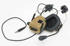 Навушники активні тактичні захисні шумоподавлюючі EARMOR M32H COYOTE з адаптерами - зображення 3