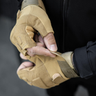 Тактичні Військові Рукавички Без Пальців Для Військових Койот Tactical Gloves PRO Coyot XL Безпалі Армійські Штурмові - зображення 14