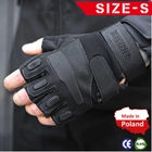 Тактичні Військові Рукавички Без Пальців Для Військових Чорні Tactical Gloves PRO Black S Безпалі Армійські Штурмові - зображення 1