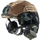 Каска шлем тактический + Активные Навушники EARMOR M32H Кавер Пиксель "FAST NIJ IIIA" Кевларовый баллистический Хаки - изображение 2