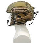 Активні навушники з мікрофоном Earmor M32X Mark3 під шолом з шумозаглушенням (Койот) - зображення 2