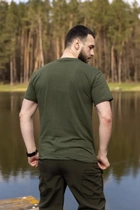 Тактическая камуфляжная футболка Олива (Размер 48) - изображение 3
