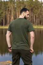 Тактическая камуфляжная футболка Олива (Размер 46) - изображение 3