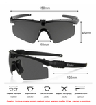 Тактичні захисні окуляри Daisy X11, чорні, з поляризацією , окуляри - зображення 5