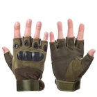 Тактические перчатки беспалые Oakley M олива - изображение 2