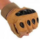 Тактические перчатки беспалые Oakley M койот - изображение 4