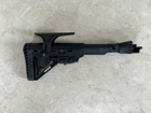 Приклад для AK 47/74 телескопічний складний з регуляційною щокою чорний - зображення 5