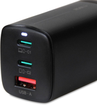 Зарядний пристрій iBOX GaN C-65 PD65W 1x USB-A 2x USB-C 5 A (ILUC65B) - зображення 3