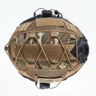 Каска шлем тактический + Активные Навушники EARMOR M32H Кавер Мультикам "FAST NIJ IIIA" кевларовый баллистический Черный - изображение 8