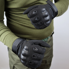 Тактические рукавицы Oakley полнопалые размер XL Черные - изображение 4