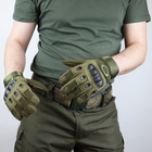 Тактические рукавицы Oakley полнопалые размер L Олива - изображение 4