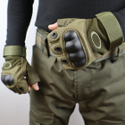 Тактические рукавицы Oakley без пальцев размер L Олива - изображение 2
