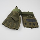 Тактичні рукавиці Oakley без пальців розмір L Олива - зображення 8