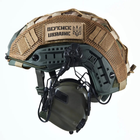 Каска шолом тактичний | Активні Навушники EARMOR M32H Кавер Мультикам "FAST NIJ IIIA" балістичний Хакі - зображення 2