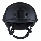 Каска шолом тактичний захист FAST NIJ IIIA балістичний шолом кевларовий Чорний - зображення 3