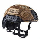 Каска шлем тактический защита | Кавер Піксель "FAST NIJ IIIA" баллистический шлем кевларовый Чорний | Black - зображення 7