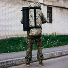 Рюкзак-сумка-баул військова, армійський баул Оксфорд 100 л тактичний баул пісочний мультикам з кріпленням для каремату і саперної лопати. - зображення 3