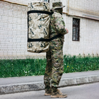Рюкзак-сумка-баул военная, баул армейский Оксфорд 120 л тактический баул песочный мультикам. - изображение 2