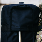 Рюкзак-сумка баул військова, армійський баул Оксфорд чорний 100 л с креплением для каремата и саперной лопаты. - зображення 7