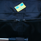 Рюкзак-сумка баул військова, армійський баул Оксфорд чорний 100 л с креплением для каремата и саперной лопаты. - зображення 9